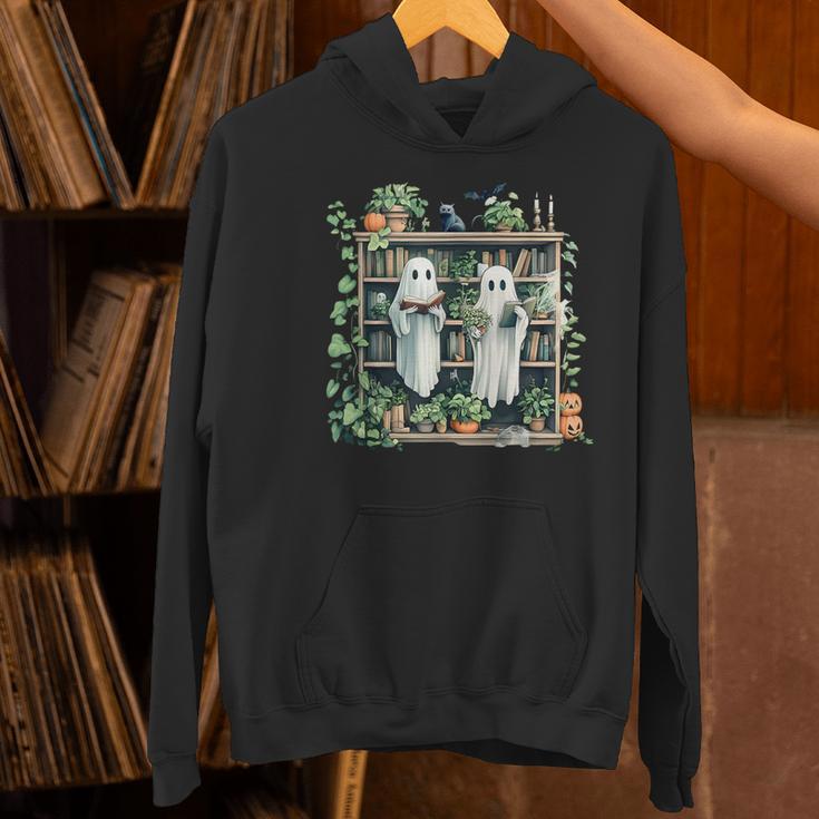 Ghost Plant Library Halloween Reading Books Teacher Vintage Women's Hoodie, gift for family, gift for coworker Ghost Plant Library Halloween Reading Books Teacher Vintage Women's Hoodie, gift for family, gift for coworker