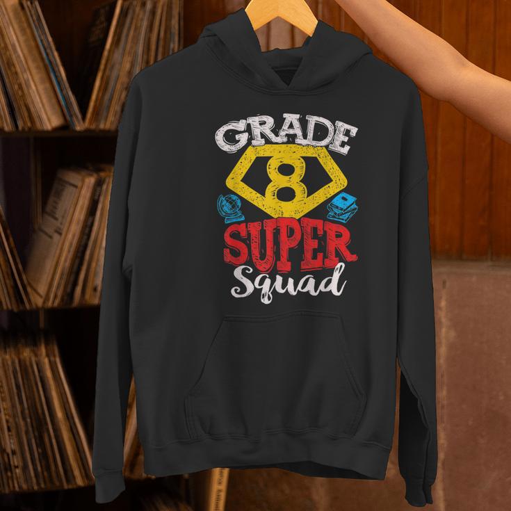 Grade 8 Super Squad Superhero Teacher Team Women's Hoodie, Super Teacher Hoodies, gift for family, gift for coworker