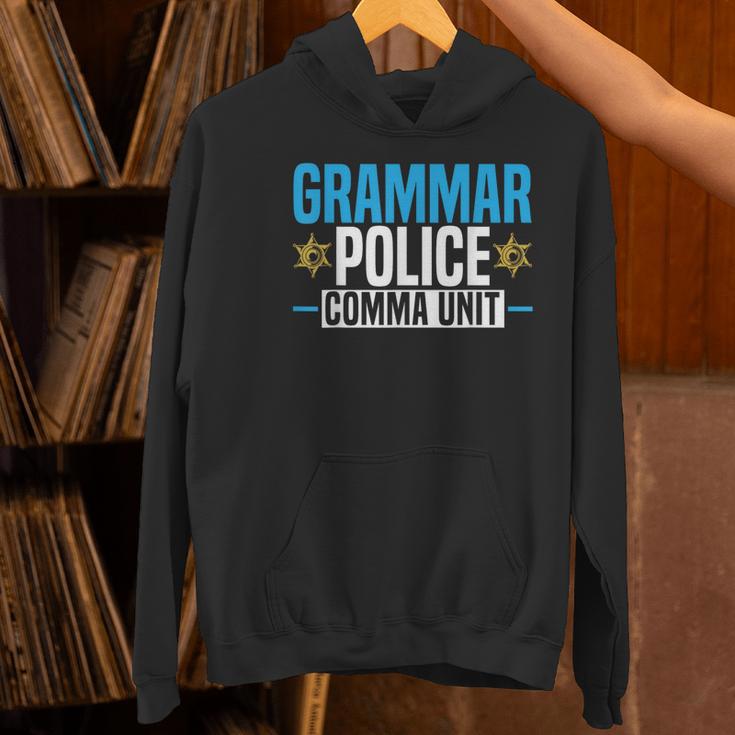 Grammar Police Comma Unit English Teacher Grammar Teacher For Men Women Women's Hoodie, English Teacher Hoodies, gift for family, gift for coworker