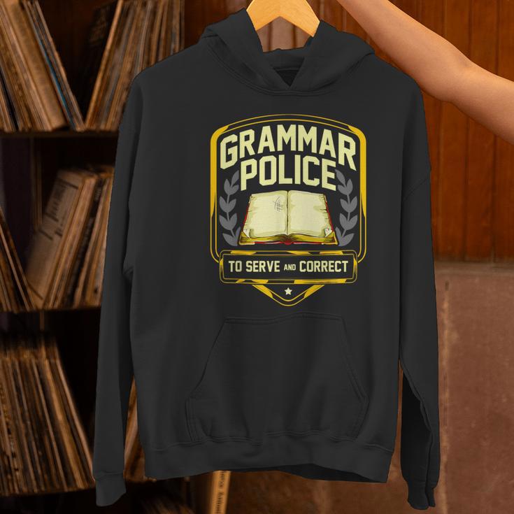 Grammar Police To Serve And Correct English Teacher Women's Hoodie, English Teacher Hoodies, gift for family, gift for coworker Grammar Police To Serve And Correct English Teacher Women's Hoodie, English Teacher Hoodies, gift for family, gift for coworker