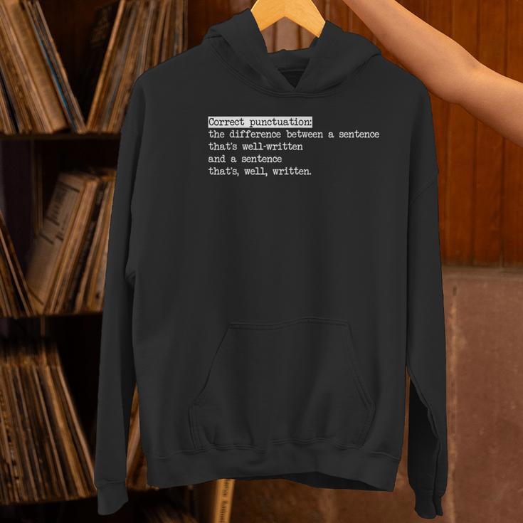 Grammar Teacher And Punny Punctuation Women's Hoodie, gift for family, gift for coworker
