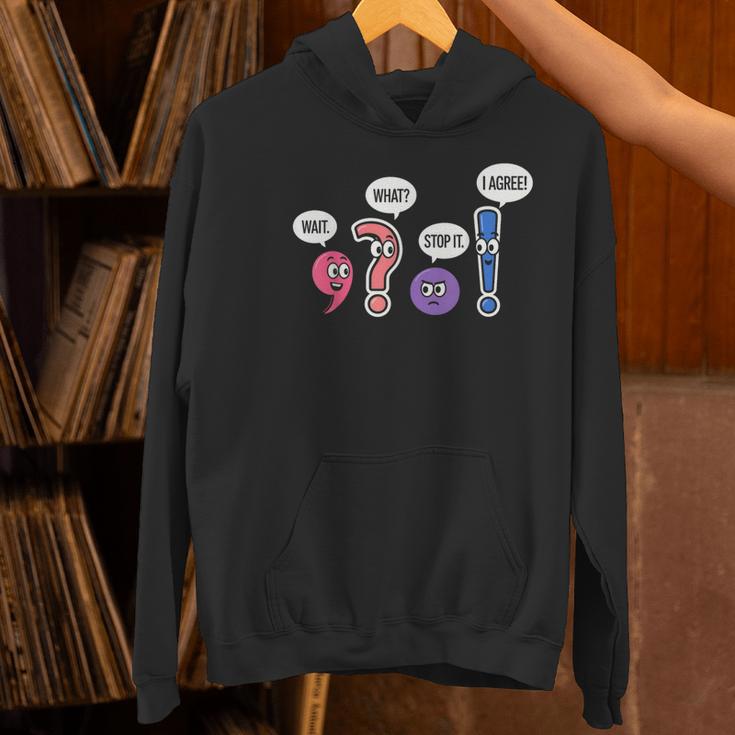 Grammar Teacher Wait What Stop It I Agree Humor Women's Hoodie, gift for family, gift for coworker Grammar Teacher Wait What Stop It I Agree Humor Women's Hoodie, gift for family, gift for coworker