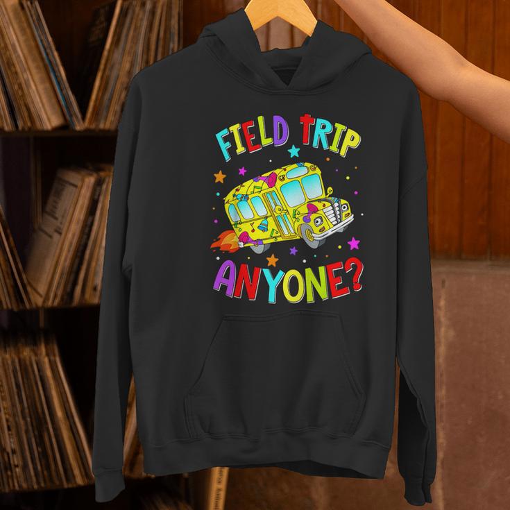 Groovy Field Trip Anyone Happy Field Day For Teachers Kids Women's Hoodie, gift for family, gift for coworker Groovy Field Trip Anyone Happy Field Day For Teachers Kids Women's Hoodie, gift for family, gift for coworker