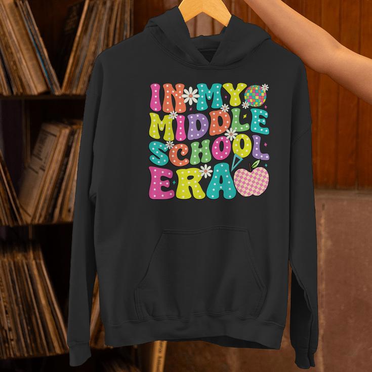 Groovy In My Middle School Era Back To School Teacher Women's Hoodie, Groovy Teacher Hoodies, gift for family, gift for coworker