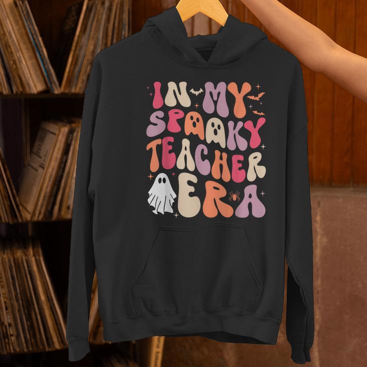 Groovy In My Spooky Teacher Era Halloween Party Boo Women's Hoodie, Groovy Teacher Hoodies, gift for family, gift for coworker
