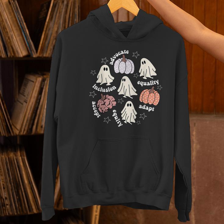 Halloween Advocate Heat Transfers Special Education Teacher Men Women Women's Hoodie, gift for family, gift for coworker