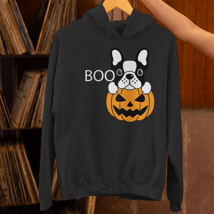 The Halloween Boston Terrier Women's Hoodie, Boston Terrier Halloween Hoodies, gift for family, gift for coworker