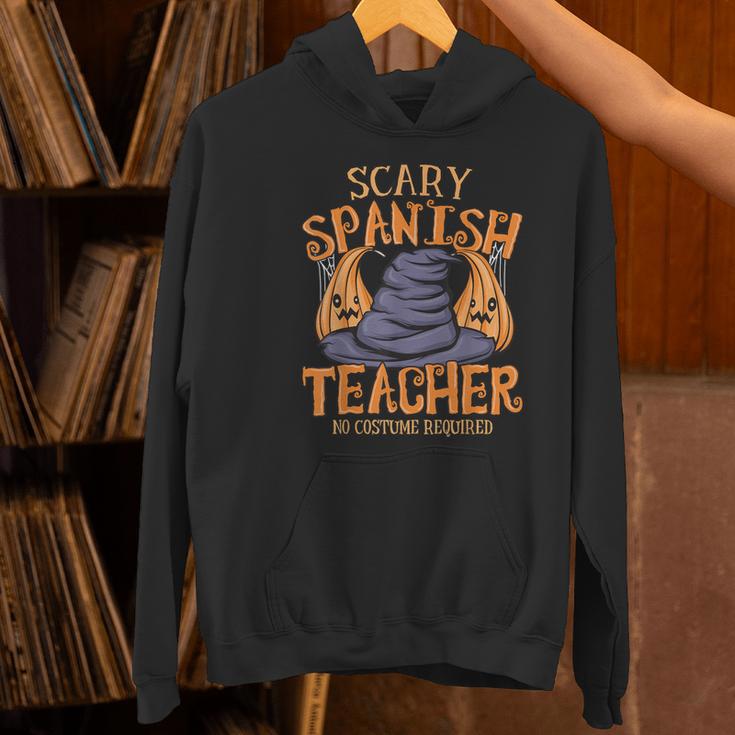 Halloween Scary Spanish Teacher No Costume Required For Men Women Women's Hoodie, gift for family, gift for coworker Halloween Scary Spanish Teacher No Costume Required For Men Women Women's Hoodie, gift for family, gift for coworker