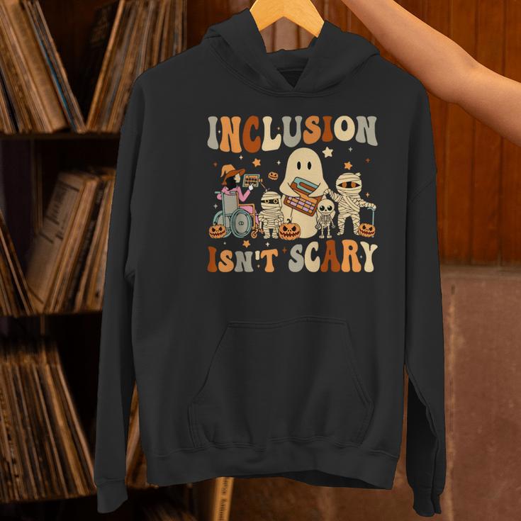 Halloween SLP Sped Teacher Groovy Inclusion Isn't Scary Women's Hoodie, Groovy Teacher Hoodies, gift for family, gift for coworker Halloween SLP Sped Teacher Groovy Inclusion Isn't Scary Women's Hoodie, Groovy Teacher Hoodies, gift for family, gift for coworker