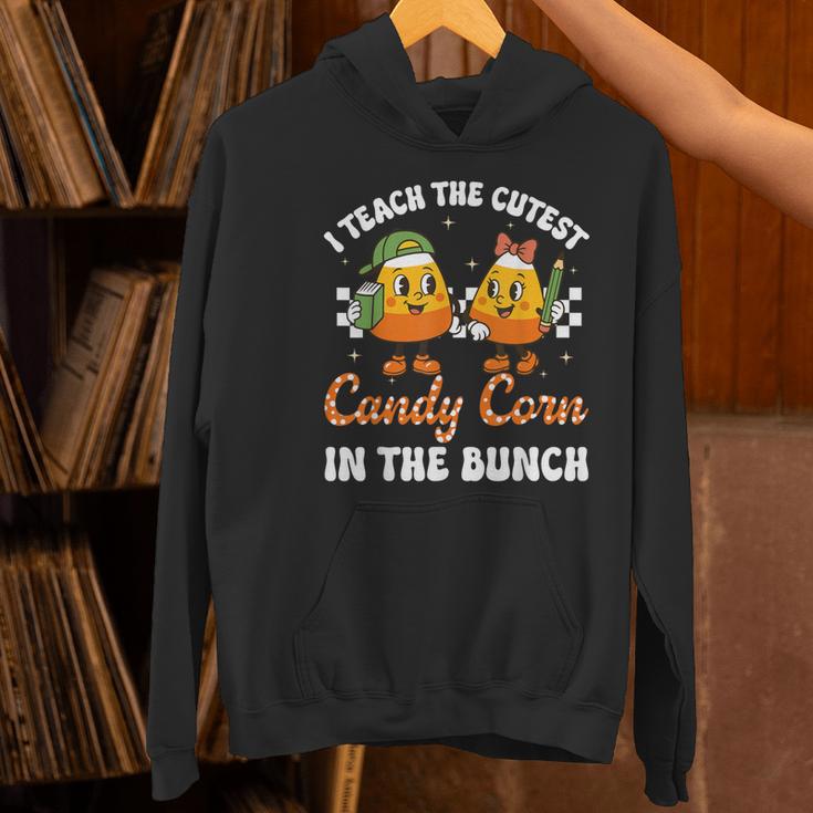 Halloween Teacher Cutest Candy Corn Groovy Spooky Teachers Women's Hoodie, Groovy Teacher Hoodies, gift for family, gift for coworker Halloween Teacher Cutest Candy Corn Groovy Spooky Teachers Women's Hoodie, Groovy Teacher Hoodies, gift for family, gift for coworker