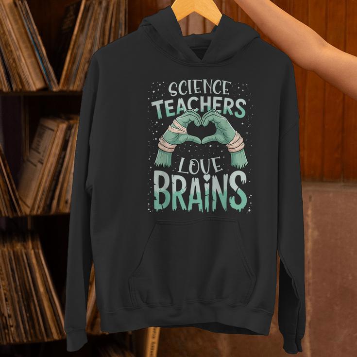 Halloween Teacher Tshirts Science Teachers Love Brains Women's Hoodie, Science Teacher Hoodies, gift for family, gift for coworker