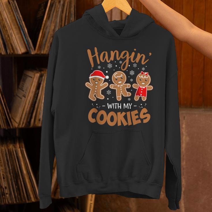 Hangin With My Cookies Gingerbread Women Christmas Teacher Women's Hoodie, gift for family, gift for coworker