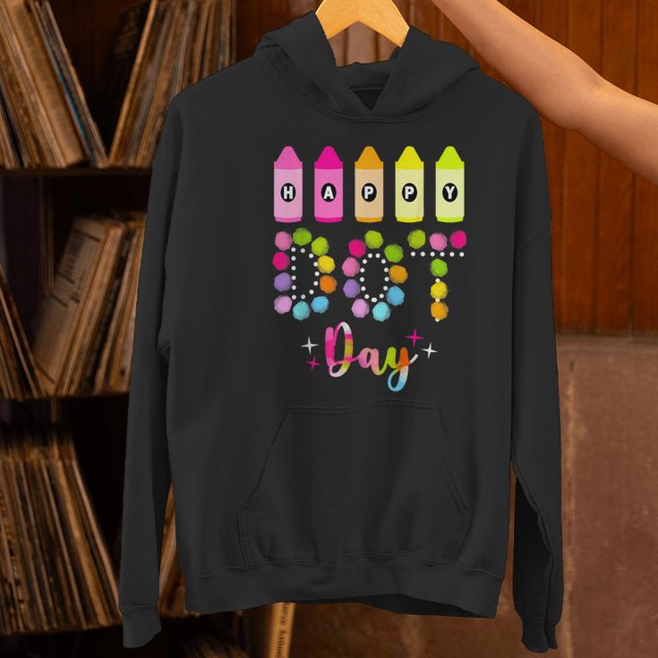 Happy Dot Day 2025 Teacher Kids Girls Colorful Polka Dot Day Women's Hoodie, gift for family, gift for coworker Happy Dot Day 2025 Teacher Kids Girls Colorful Polka Dot Day Women's Hoodie, gift for family, gift for coworker