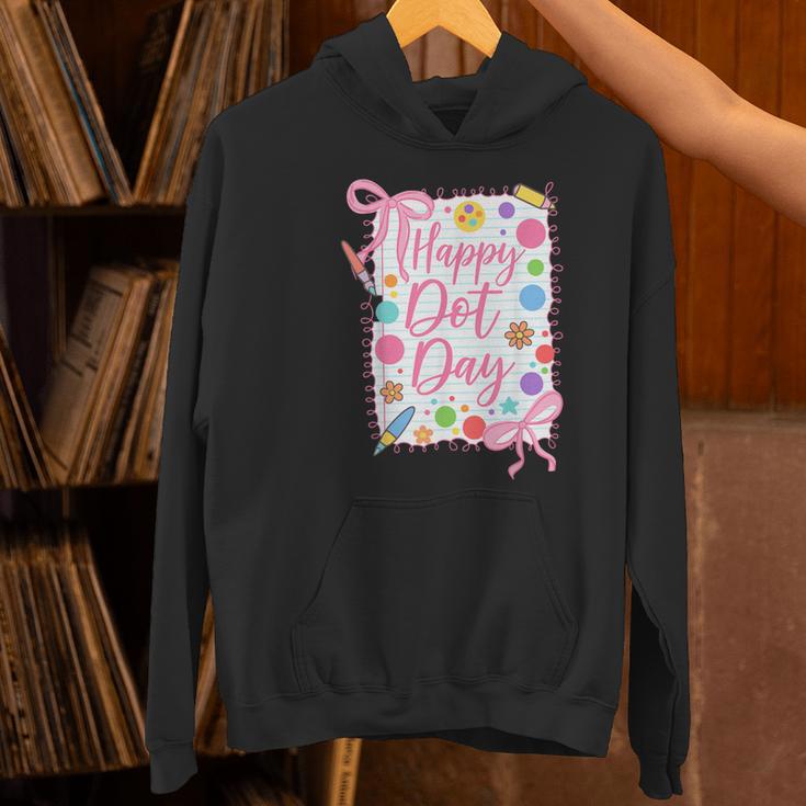 Happy Dot Day Bow Coquette For Teacher Girls Women's Hoodie, gift for family, gift for coworker Happy Dot Day Bow Coquette For Teacher Girls Women's Hoodie, gift for family, gift for coworker