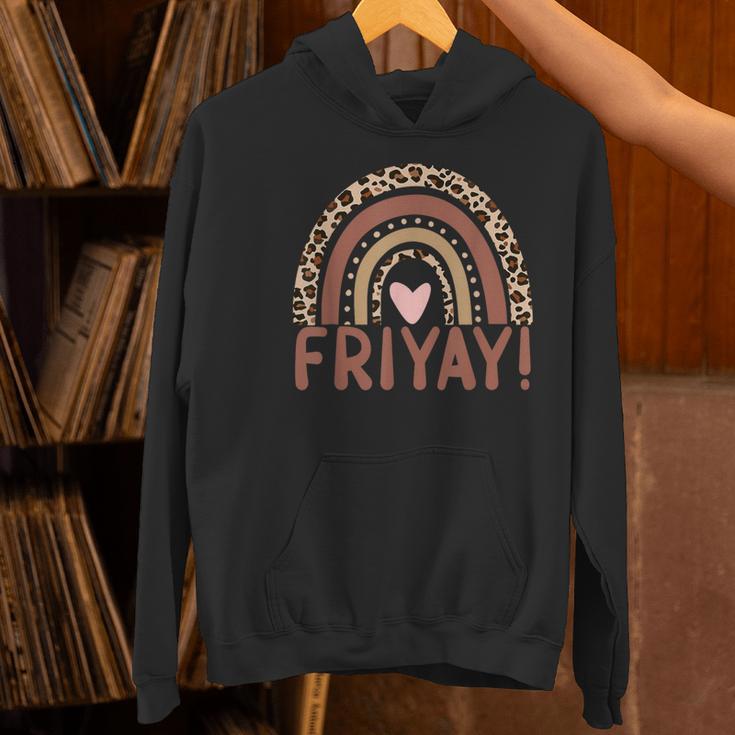 Happy Fri-Yay Friday Lovers Fun Teacher Leopard Rainbow Men Women Girls Kids Women's Hoodie, gift for family, gift for coworker Happy Fri-Yay Friday Lovers Fun Teacher Leopard Rainbow Men Women Girls Kids Women's Hoodie, gift for family, gift for coworker