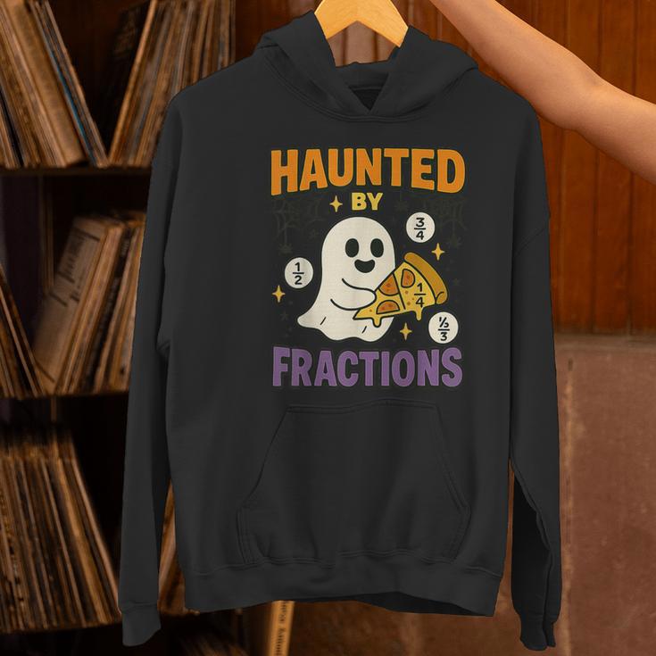 Haunted By Fractions Math Halloween Teacher Women's Hoodie, gift for family, gift for coworker
