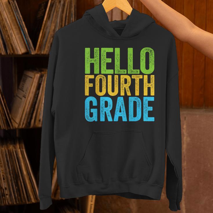 Hello Fourth Grade Shirt 4th Grade Boy Girl Student Teacher Women's Hoodie, 4th Grade Teacher Hoodies, gift for family, gift for coworker