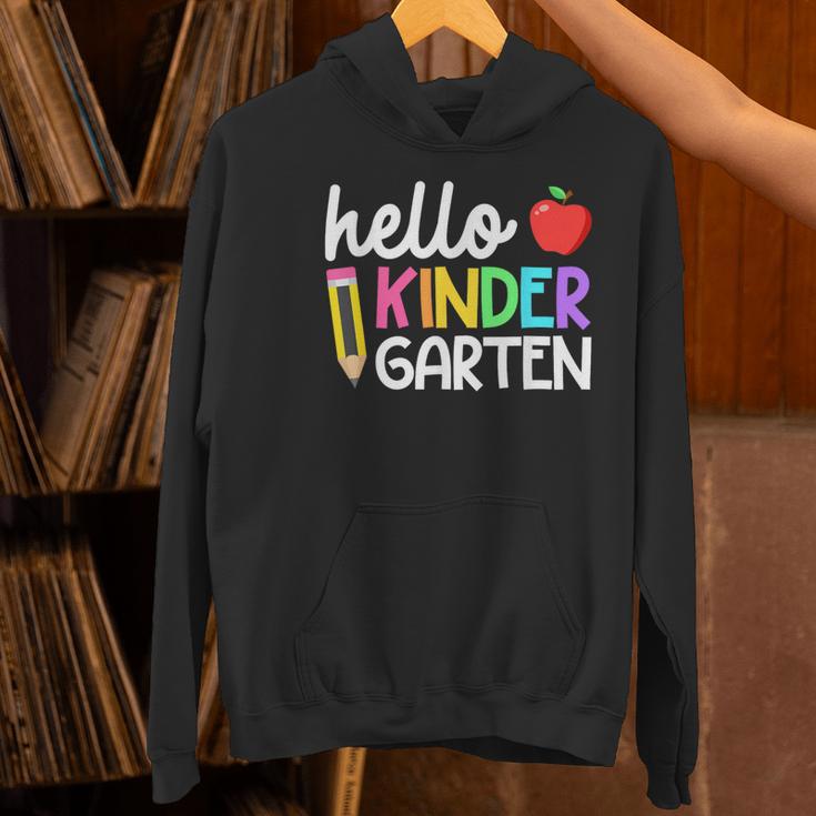 Hello Kindergarten Team Kinder Back To School Teacher Kids Women's Hoodie, gift for family, gift for coworker Hello Kindergarten Team Kinder Back To School Teacher Kids Women's Hoodie, gift for family, gift for coworker