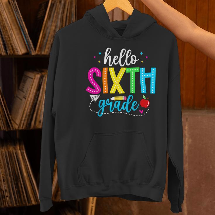 Hello Sixth Grade Cute Back To School 6th Grade Teacher Kids Women's Hoodie, gift for family, gift for coworker Hello Sixth Grade Cute Back To School 6th Grade Teacher Kids Women's Hoodie, gift for family, gift for coworker