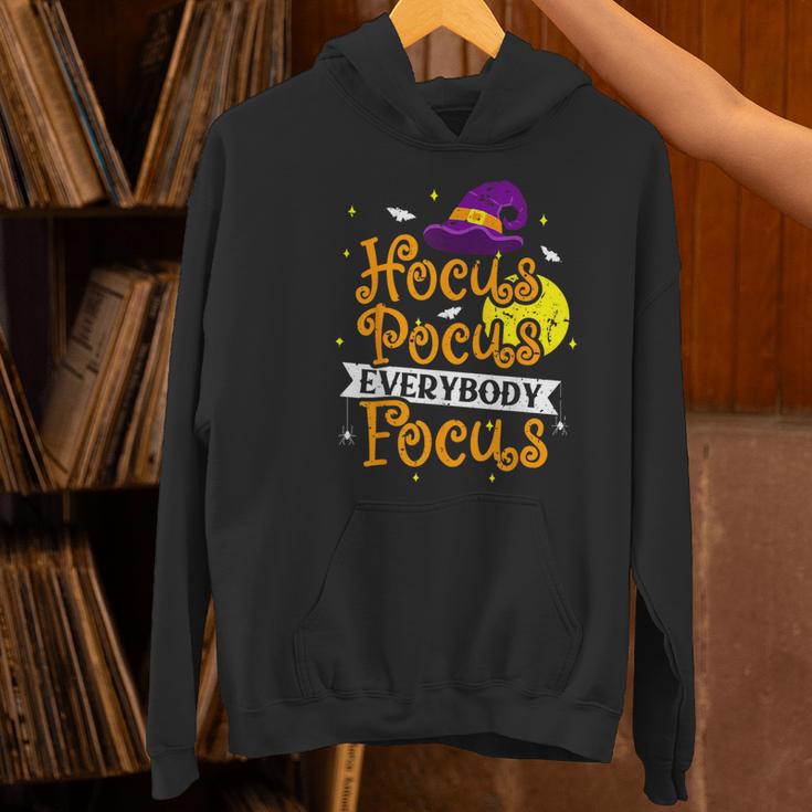 Hocus Pocus Everybody Focus Halloween Teacher Men Women Kids Women's Hoodie, gift for family, gift for coworker