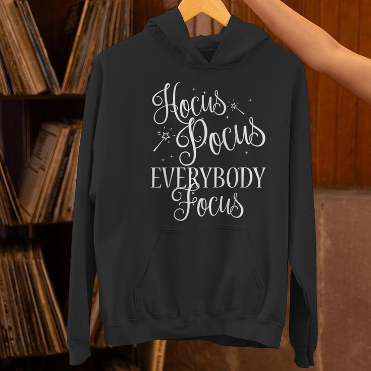 Hocus Pocus Everybody Focus Teacher Halloween Shirt Women's Hoodie, gift for family, gift for coworker