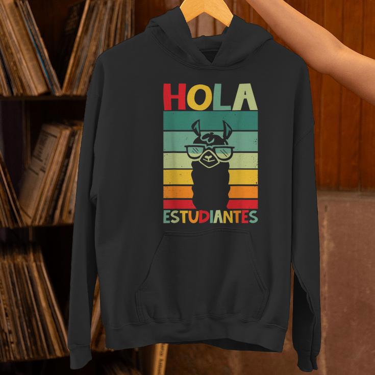 Hola Estudiantes Spanish Teacher Back To School 2025 Women's Hoodie, gift for family, gift for coworker