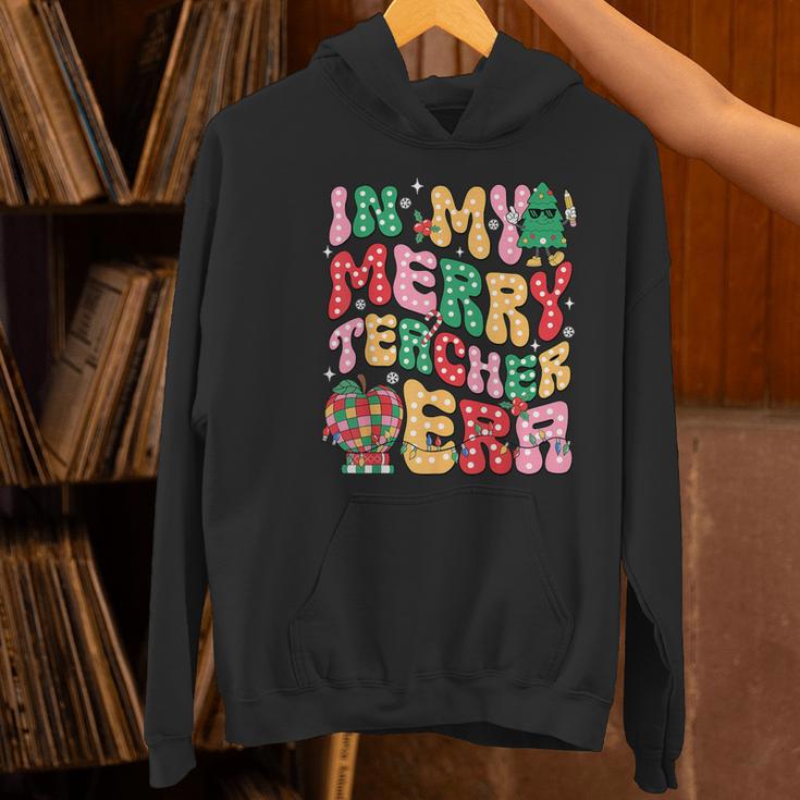 In My Holly Xmas Jolly Teacher Era Teacher Vibes Christmas Women's Hoodie, gift for family, gift for coworker In My Holly Xmas Jolly Teacher Era Teacher Vibes Christmas Women's Hoodie, gift for family, gift for coworker