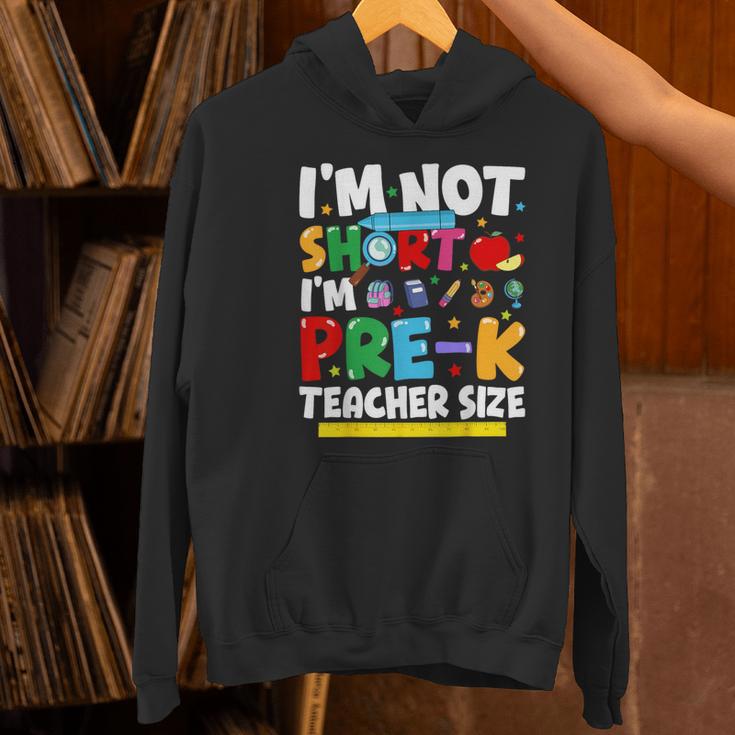 I'm Not Short I'm Pre-K Teacher Size Back To School Teacher Women's Hoodie, gift for family, gift for coworker I'm Not Short I'm Pre-K Teacher Size Back To School Teacher Women's Hoodie, gift for family, gift for coworker