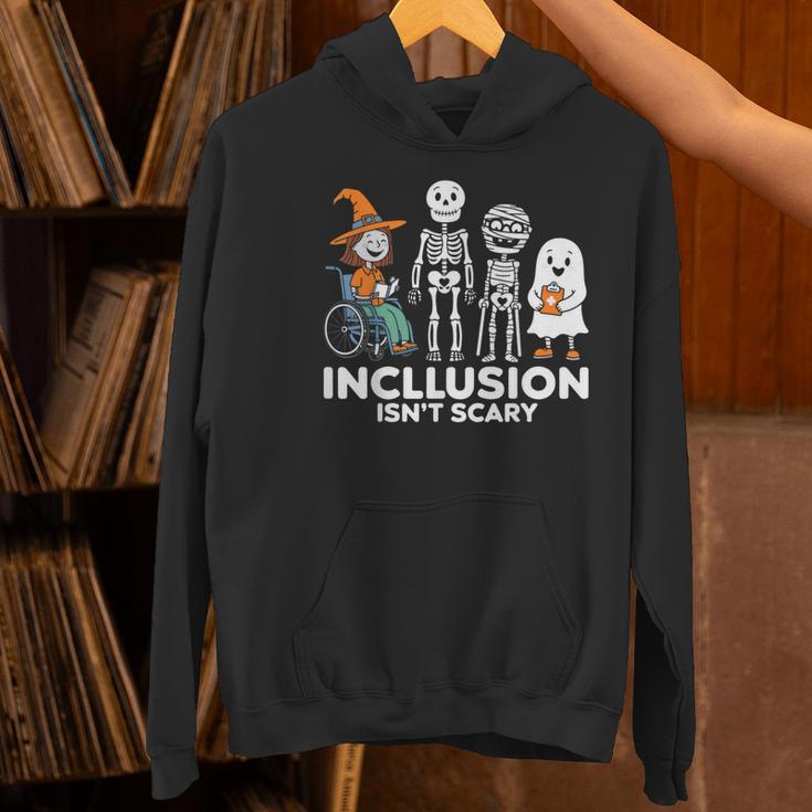 Inclusion Isn't Scary SLP Halloween Costume Sped Teacher Women's Hoodie, gift for family, gift for coworker Inclusion Isn't Scary SLP Halloween Costume Sped Teacher Women's Hoodie, gift for family, gift for coworker