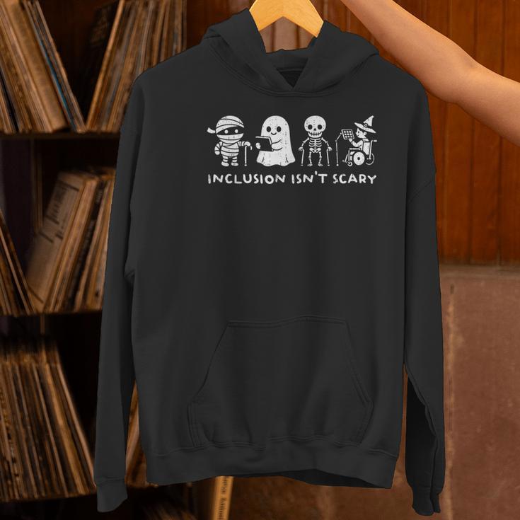 Inclusion Isn't Scary SLP Halloween Ghost Mummy Sped Teacher Women's Hoodie, gift for family, gift for coworker Inclusion Isn't Scary SLP Halloween Ghost Mummy Sped Teacher Women's Hoodie, gift for family, gift for coworker