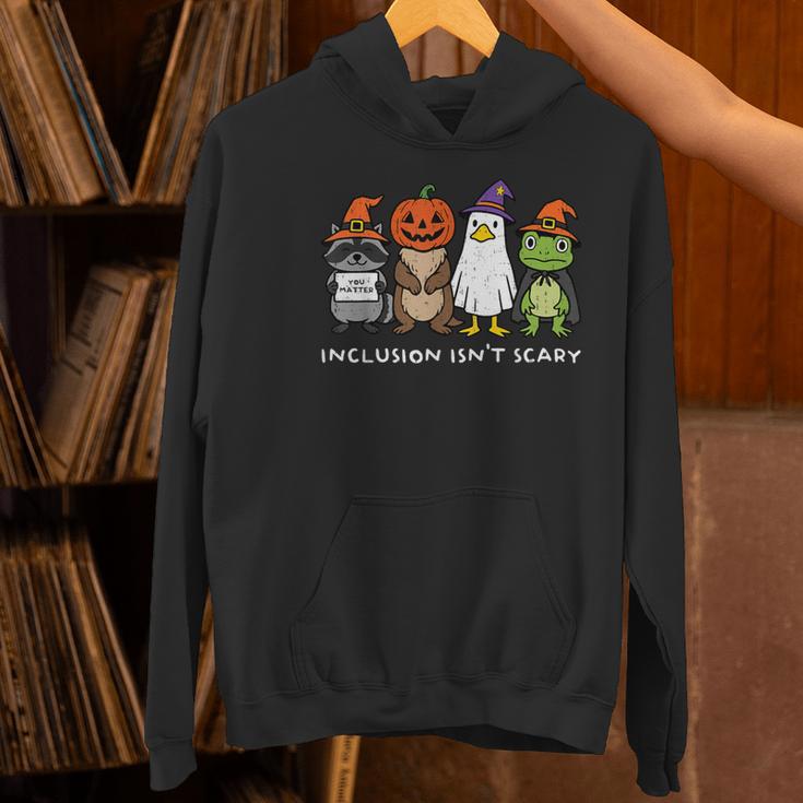 Inclusion Isn't Scary SLP Halloween Sped Teacher Animal Women's Hoodie, gift for family, gift for coworker