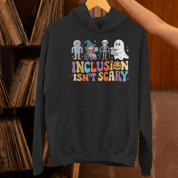 Inclusion Isn't Scary SLP Halloween Sped Teacher Women's Hoodie, gift for family, gift for coworker Inclusion Isn't Scary SLP Halloween Sped Teacher Women's Hoodie, gift for family, gift for coworker
