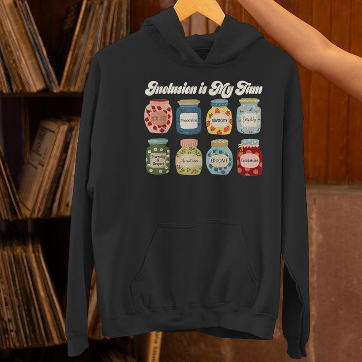 Inclusion Is My Jam Neurodiversity Special Education Teacher Women's Hoodie, gift for family, gift for coworker