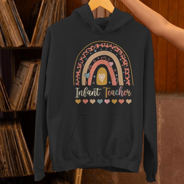 Infant Teacher Leopard Boho Rainbow Appreciation Women's Hoodie, gift for family, gift for coworker Infant Teacher Leopard Boho Rainbow Appreciation Women's Hoodie, gift for family, gift for coworker