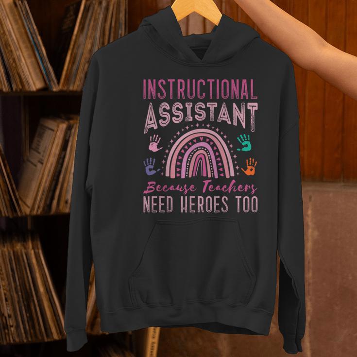 Instructional Assistant Because Teacher Need Hero Learning Women's Hoodie, gift for family, gift for coworker
