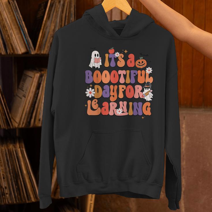 It's A Bootiful Day For Learning Cute Teacher Halloween Women's Hoodie, gift for family, gift for coworker It's A Bootiful Day For Learning Cute Teacher Halloween Women's Hoodie, gift for family, gift for coworker