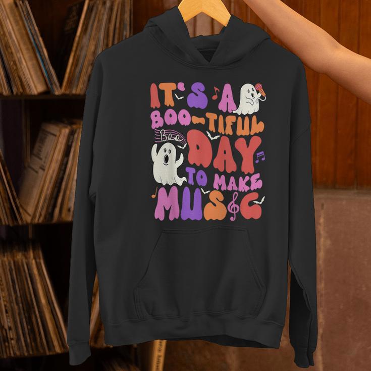 It's a Bootiful Day To Make Music Halloween Music Teacher Women's Hoodie, gift for family, gift for coworker