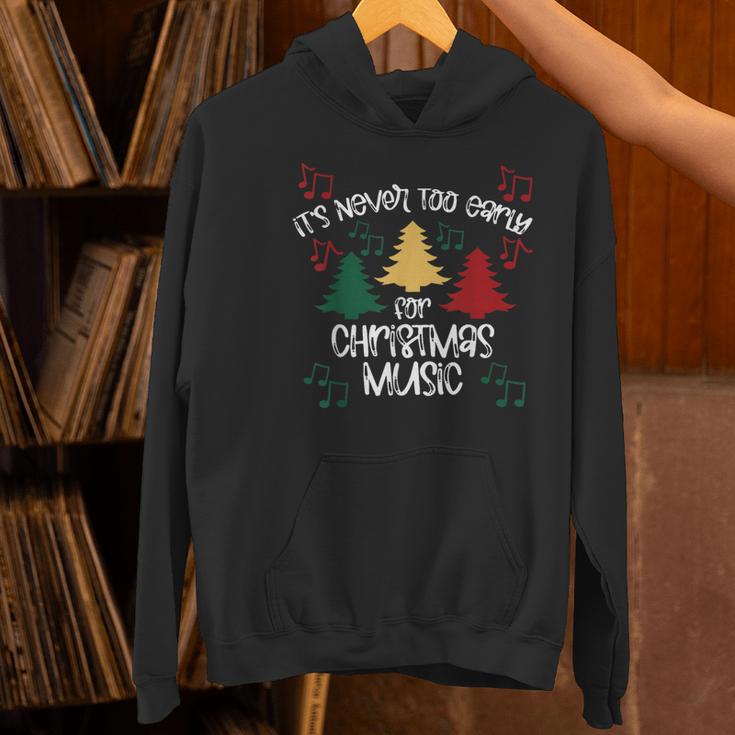 It's Never Too Early For Christmas Music Teacher Women's Hoodie, gift for family, gift for coworker It's Never Too Early For Christmas Music Teacher Women's Hoodie, gift for family, gift for coworker