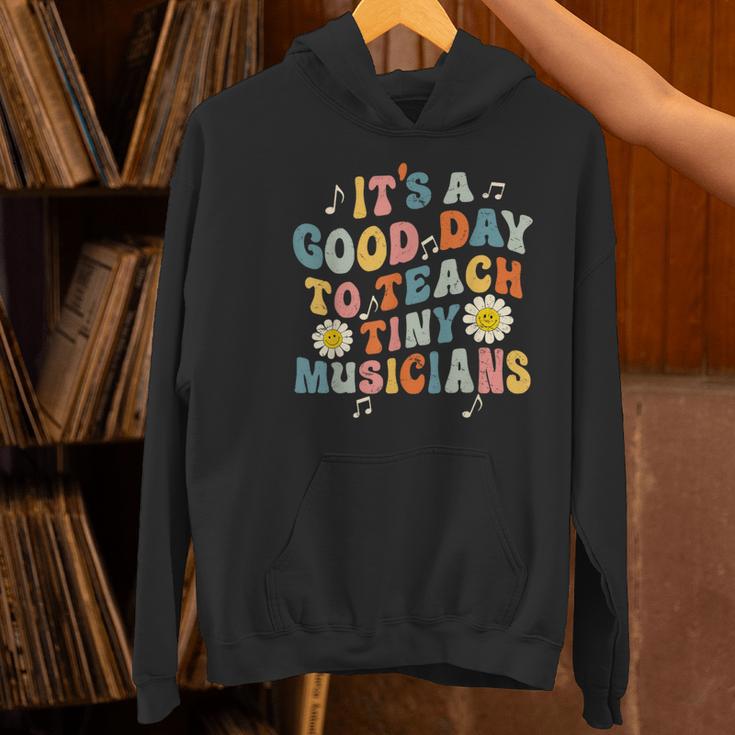 Its A Good Day To Teach Tiny Musicians Music Teacher Flower Women's Hoodie, gift for family, gift for coworker