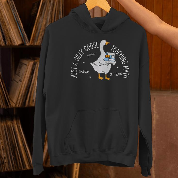 Just A Silly Goose Teaching Math Teacher Back To School Women's Hoodie, gift for family, gift for coworker Just A Silly Goose Teaching Math Teacher Back To School Women's Hoodie, gift for family, gift for coworker