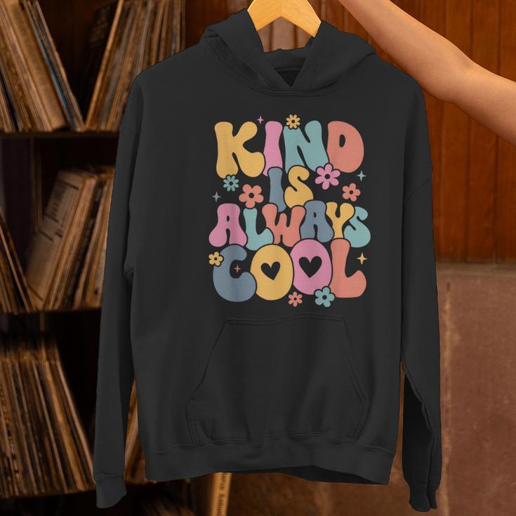 Kind Is Always Cool Groovy Teacher Be Kind Kindness Matters Women's Hoodie, Groovy Teacher Hoodies, gift for family, gift for coworker
