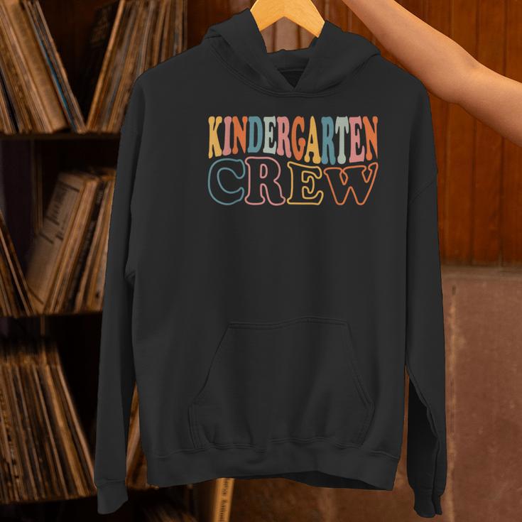 Kinder Crew Kindergarten Teacher First 1st Day Of School Women's Hoodie, gift for family, gift for coworker Kinder Crew Kindergarten Teacher First 1st Day Of School Women's Hoodie, gift for family, gift for coworker