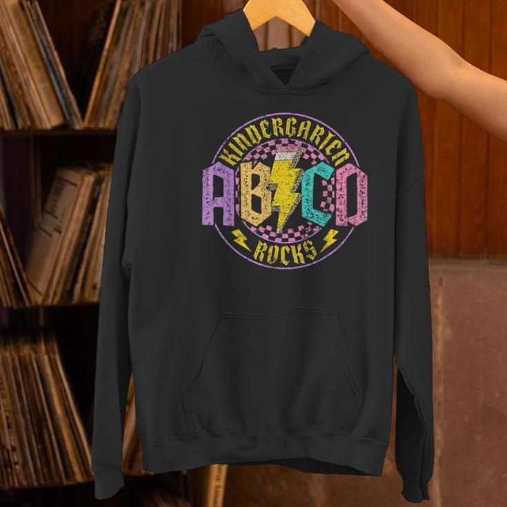 Kindergarten Rocks ABCD Back To School Rock Teacher Women's Hoodie, gift for family, gift for coworker Kindergarten Rocks ABCD Back To School Rock Teacher Women's Hoodie, gift for family, gift for coworker