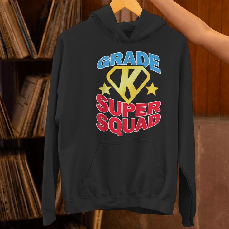 Kindergarten Super Squad Superhero Teacher Team Men Women Girls Kids Women's Hoodie, Super Teacher Hoodies, gift for family, gift for coworker