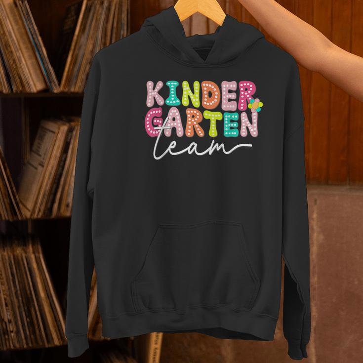 Kindergarten Team Teacher Back To School Kindergarten Squad Women's Hoodie, gift for family, gift for coworker Kindergarten Team Teacher Back To School Kindergarten Squad Women's Hoodie, gift for family, gift for coworker