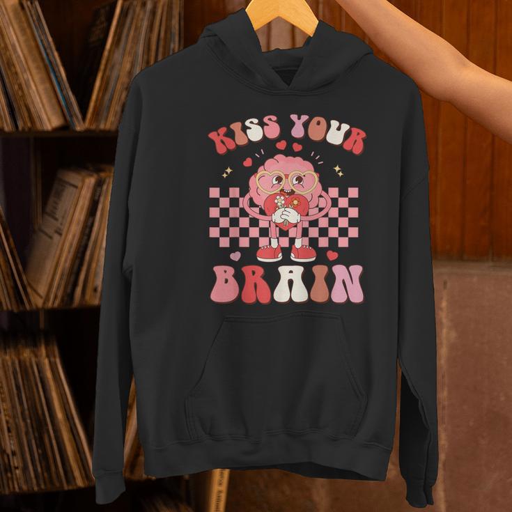 Kiss Your Brain Valentines Test Day Teacher Squad Kids Women's Hoodie, gift for family, gift for coworker Kiss Your Brain Valentines Test Day Teacher Squad Kids Women's Hoodie, gift for family, gift for coworker