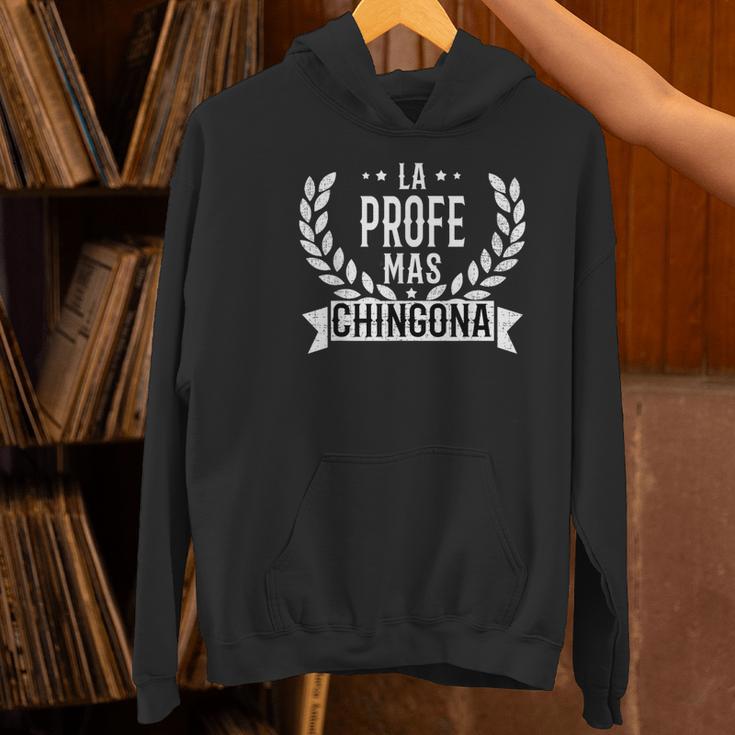 La Profe Mas Chingona Spanish Female Teacher Women's Hoodie, gift for family, gift for coworker La Profe Mas Chingona Spanish Female Teacher Women's Hoodie, gift for family, gift for coworker