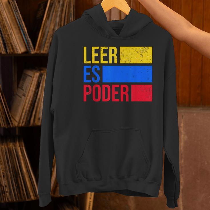 Leer Es Poder Colombian Spanish Teacher Maestra Colombia Women's Hoodie, gift for family, gift for coworker