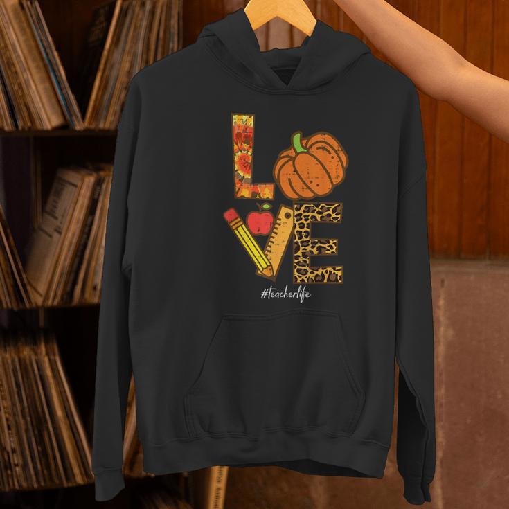 Leopard Pumpkin Love Teacher Life Thanksgiving Fall Women Women's Hoodie, gift for family, gift for coworker Leopard Pumpkin Love Teacher Life Thanksgiving Fall Women Women's Hoodie, gift for family, gift for coworker