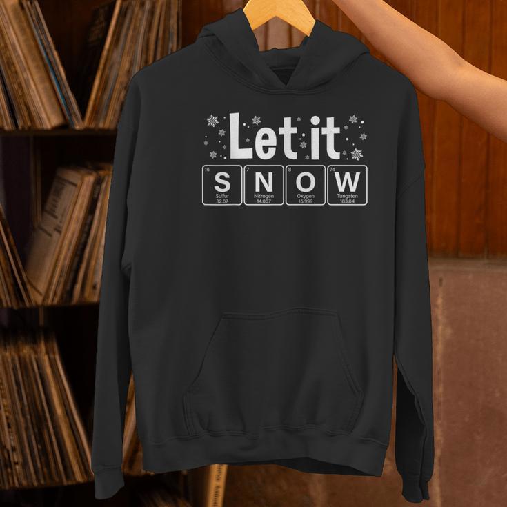 Let It Snow Christmas Pajamas Chemistry Teacher Women's Hoodie, gift for family, gift for coworker